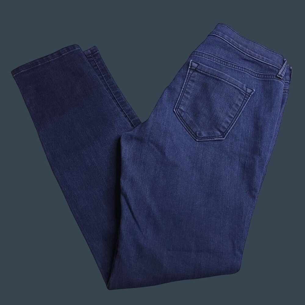 Ann Taylor Loft Womens Modern Skinny Jeans 27/4P Dark Wash Low Rise Stretch